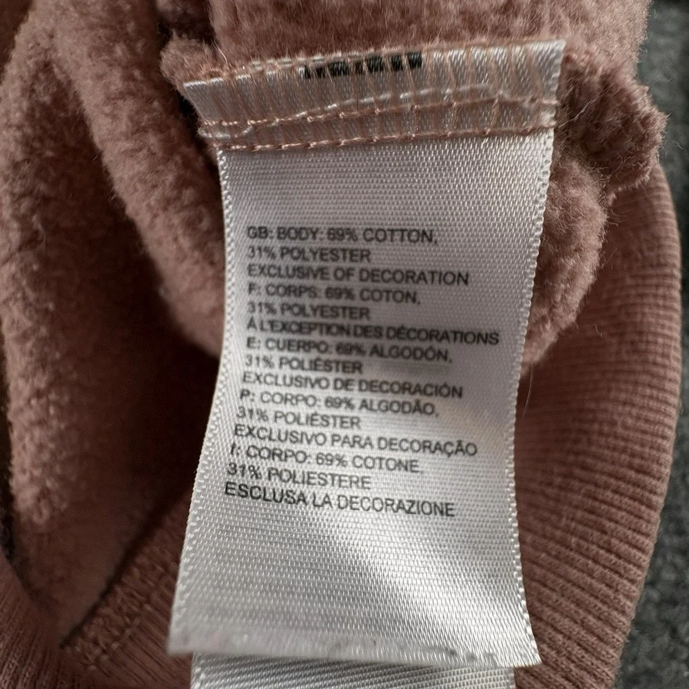 The North Face Hoodie Men's M Pink Logo Sweatshirt Fleece Streetwear Grunge